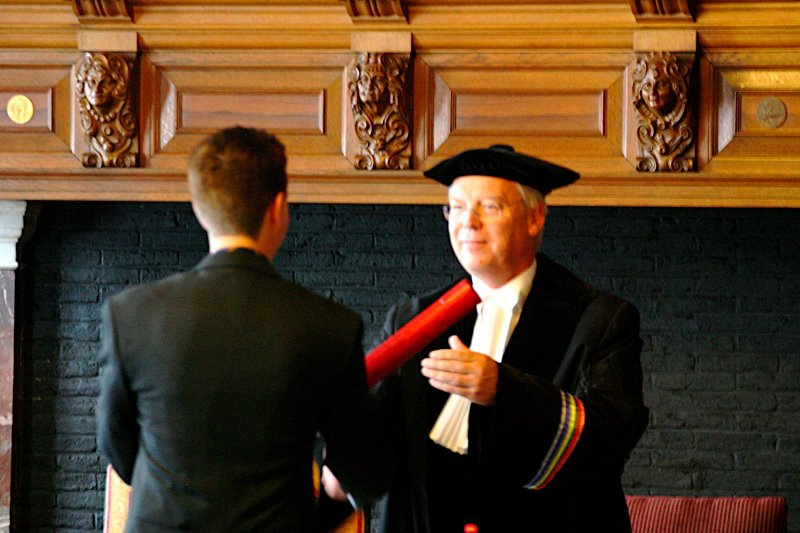 Receiving the degree certificate