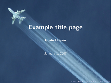 Screenshot showing example title page of diepen style